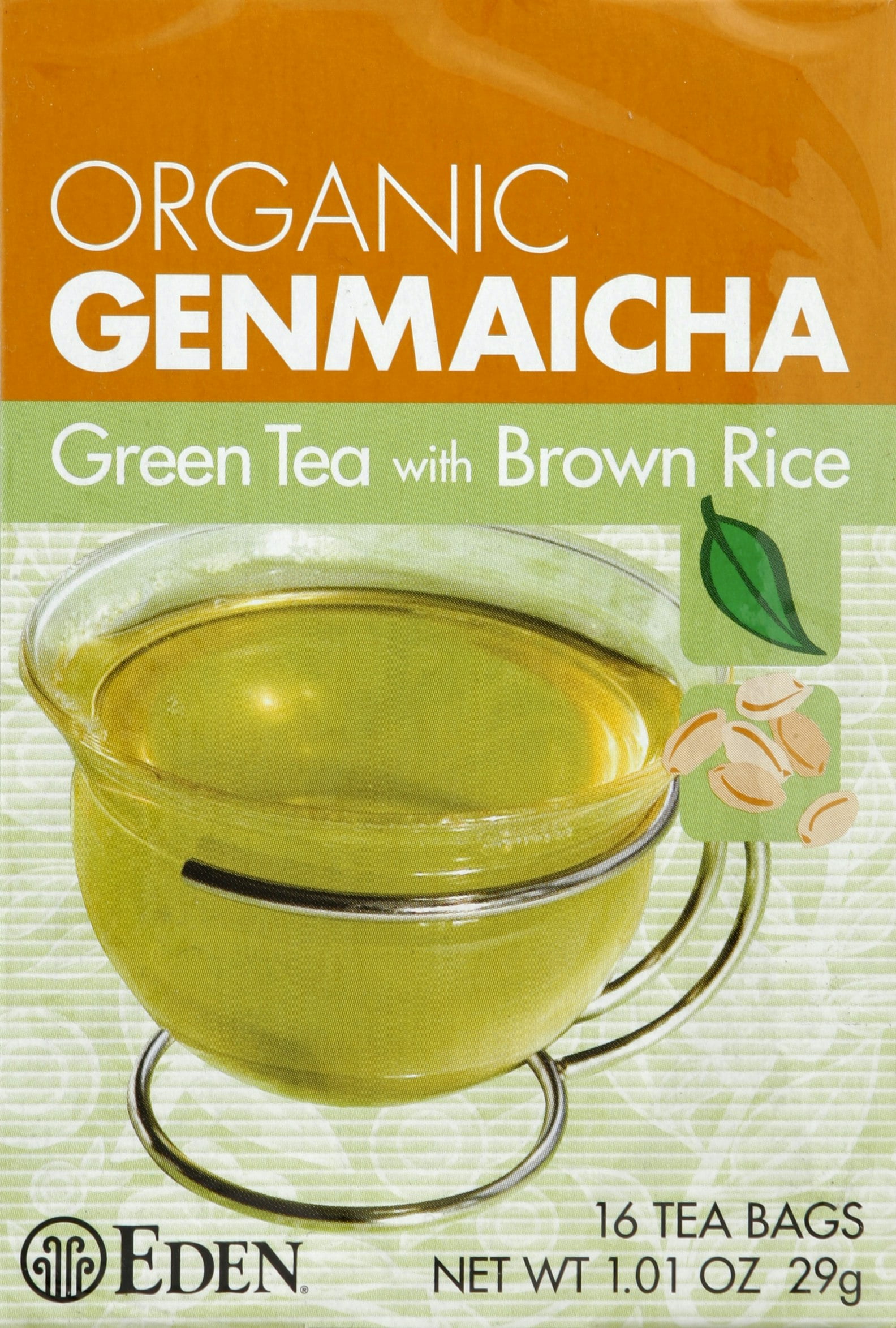 Eden Foods Organic Genmaicha Green Tea 16 Bags (Pack Of 12)