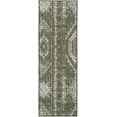 thumbnail image 2 of Rugs.com Outdoor Bohemian Collection Rug – 6 Ft Runner Green Flatweave Rug Perfect For Hallways, Entryways, 2 of 9