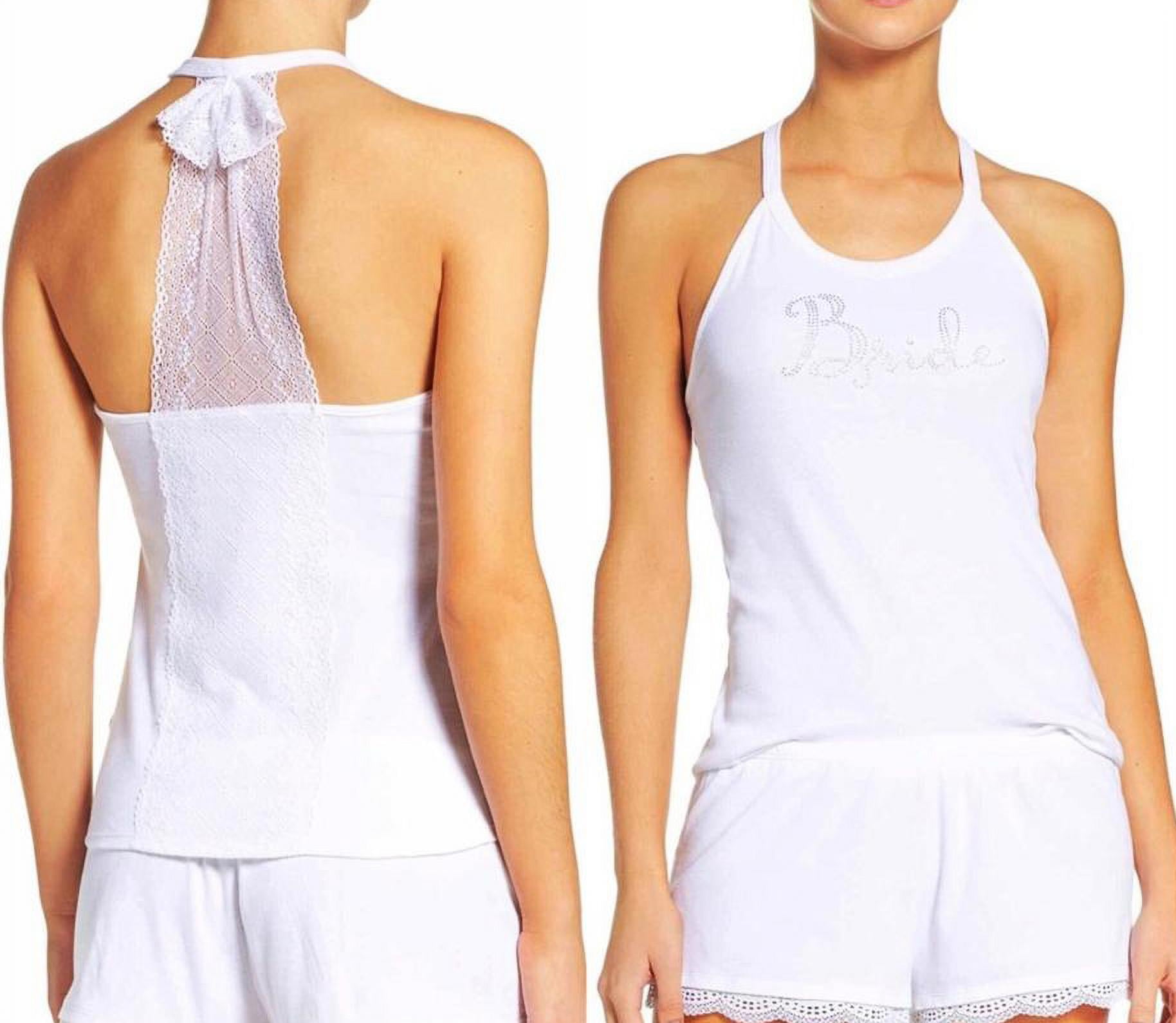 white bride tank top