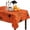Orange, variant on 60 Inch Round Polyester Tablecloth, Halloween Black Spider Web Table Cloth, Spillproof Washable Polyester Table Cover - Perfect for Halloween Party Decorations