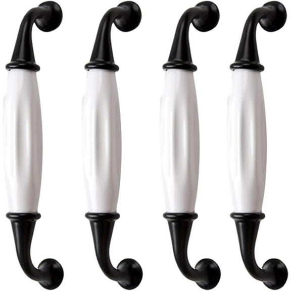 Gamvdout 4 Pieces Vintage Chest of Drawers Ceramics Kitchen Cabinet Hardware Handles Cupboard Handles New Chinese Antique Bedroom Cabinet Pulls