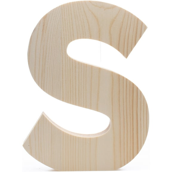 Hampton Art Chunky Wood Letter 8"-S