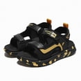 thumbnail image 5 of TOWED22 Boys Sports Sandals Summer Kids Open Toe Outdoor Sandals Athletic Water Shoes Pool Beach Sandal(Gold,34), 5 of 9