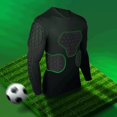 thumbnail image 4 of Camiseta de portero de fútbol con coderas para exteriores, camiseta de fútbol, chaleco acolchado, equipo de protección de seguridad deportiva, equipo grueso, 4 of 5