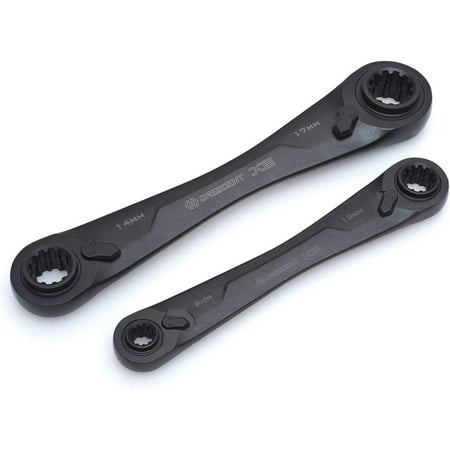 

2 Pc. X6™ 4-in-1 Black Oxide Spline Ratcheting Metric Wrench Set - CX6DBM2
