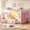 White & Pink, variant on Twin Size Low Loft Bed with 7 Drawers & Bookshelf Reading Nook & Upholster Cushioned Seats LED Under-bed Play House Metal Platform Bed Small Space Furniture Blue