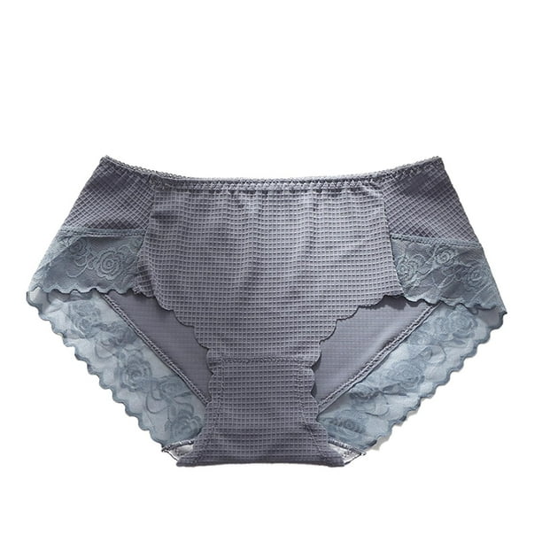 B91xZ Womens Cotton Underwear Invisible Seamless Bikini Underwear Half Back  Coverage Panties,Blue One Size 