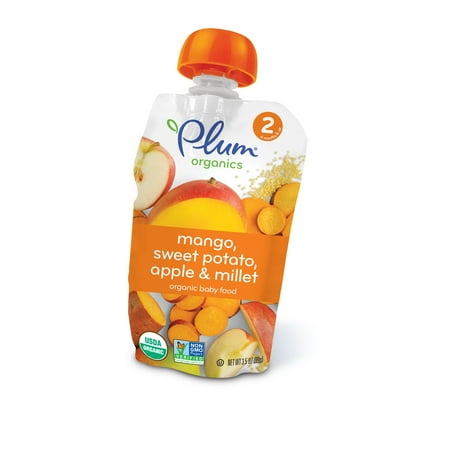 Plum Organics Stage 2, Sweet Potato & Mango, 3.5 Ounce Pouch