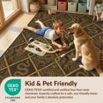 thumbnail image 4 of Design&I 5'x7' Washable Area Rug Vintage Boho Distressed Bird Gothic Scroll Bamboo Sofa Snake Playful Expressive for Small Living Room, Bedroom, Sleek Flatweave Pet Friendly & Non-Slip, 4 of 7