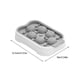thumbnail image 5 of Monstrate Bandeja para moldes de hielo con tapa Caja de almacenamiento Contenedor Cocina y Comedor Gris, 5 of 6