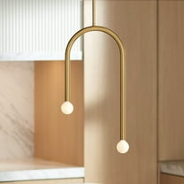 Possini Euro Design Possini Euro Claudelle 8 3/4" Wide Warm Brass 2-Light Mini Pendant