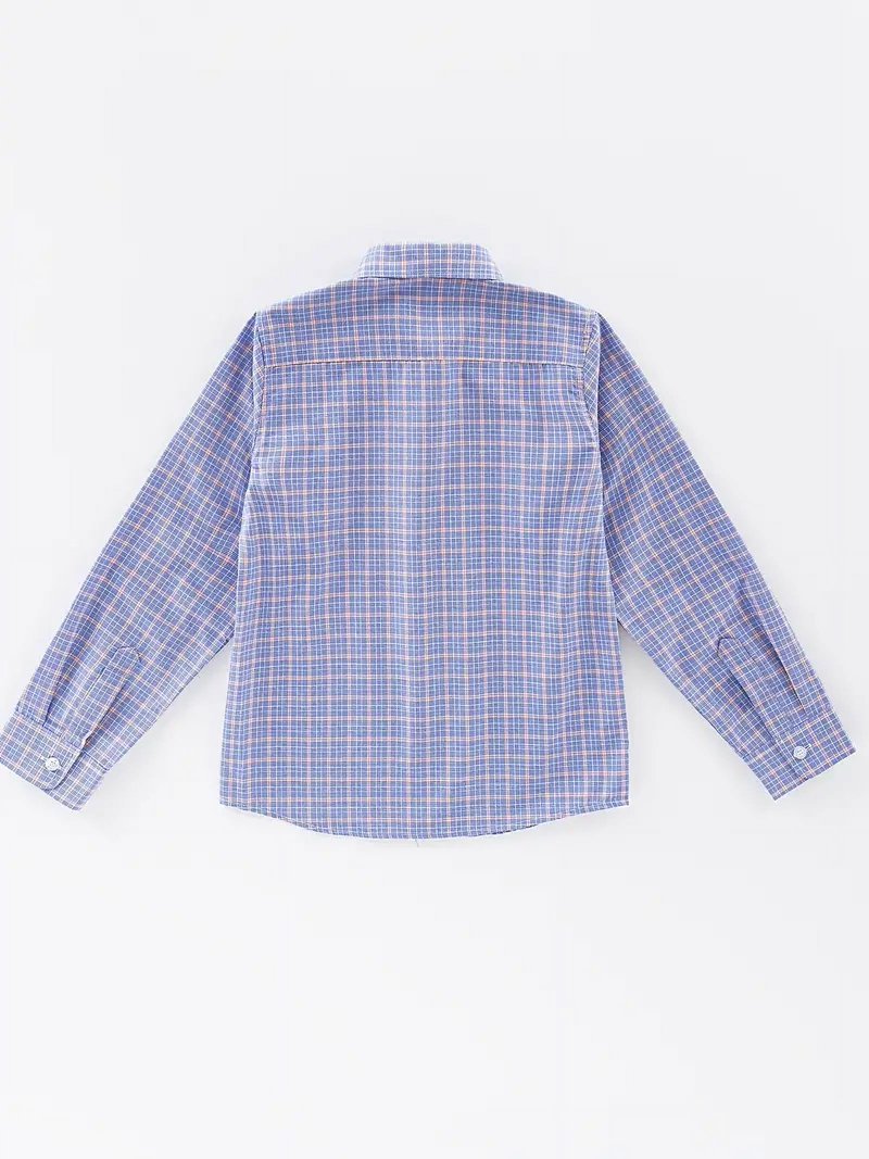 Wehilion Boys Solid Lapel Shirt, Kids Long Sleeve Classic Top, For Daily  Wear And Formal Occasion,Bright Steel Blue 8Y - Walmart.com