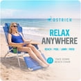 thumbnail image 2 of Ostrich The Altitude 3N1 High Back Outdoor Beach Lounge Chair with Footrest, Blue, 2 of 8