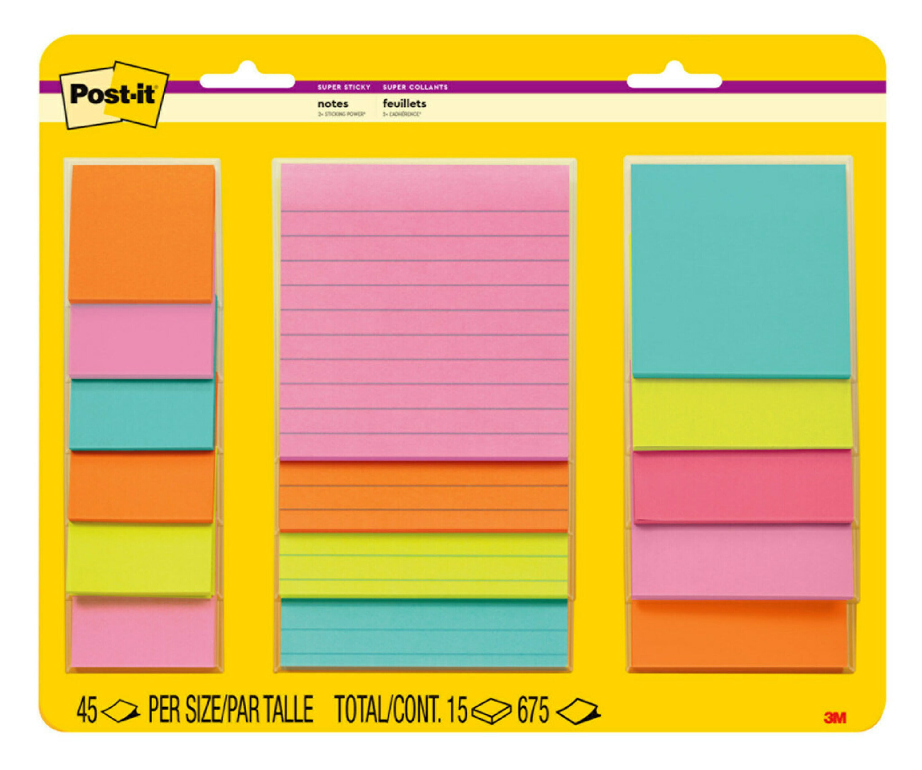 75 ct ~ Free Shipping Post-It Write 1" X 3" Peel & Stick Label Pads Colored 