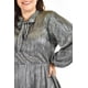 thumbnail image 4 of Vestido plisado con laso Roman Fashion /Tallas Extras, 4322 (Plateado) plateado 36, 4 of 7