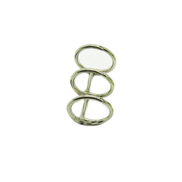 Bewildely 1 Juego de anillos para libros, Metal suelto con buena resistencia, plata, tres círculos consecutivos, Kit DIY, accesorios de papelería para Artesanía 25 mm Bewildely HA059761-03