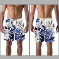 thumbnail image 3 of luoweisi Men's Beach Shorts Quick Dry Swim Trunks with Mesh Lining Flower L, 3 of 5