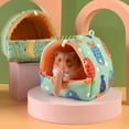 thumbnail image 2 of Guinea Pig Nest Cartoon Pattern Pet Hamster Nest Cotton Nest Hideout Warm Small Animal Hamster Squirrel Bed House Accessories - Cages - AliExpress, 2 of 6