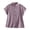 Pink, variant on Womens Tops Casual Pocket Solid Color Round Neck Short Sleeve Split Hem Blouse for Summer