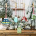 thumbnail image 4 of Juego de 6 piezas de adornos para árboles de Navidad, juego colgante de madera, árbol colgante en colores elegantes, decoración navideña MFZFUKR 2034475-1, 4 of 8