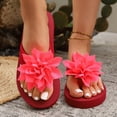 Hopepan White Floral Sandals for Women 2026 - Cute Dressy Flat Bridal ...