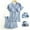 Blue, variant on Women's Maternity Nursing Pajama Sets Short Sleeve Postpartum Pajamas Breastfeeding Pregnancy Clothes