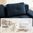 thumbnail image 6 of DEALTOPS Oversized Corduroy Loveseat, Sponge Filler Deep Seat 2-Seater Sofa for Living Room, No Assembly Needed, Blue, 6 of 9