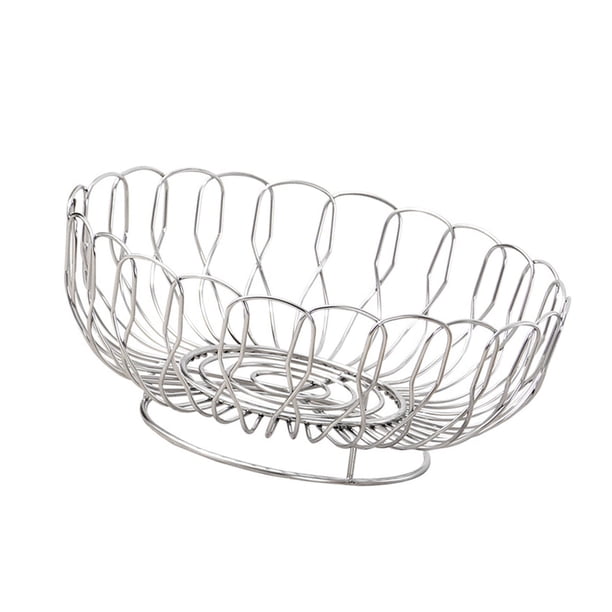 Cesta de almacenamiento de frutas Cesta de drenaje práctica multiusos Cesta de pan elegante Plato de fruta hueco para sala de estar Hogar