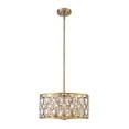 thumbnail image 3 of 5 Light Chandelier In Metropolitan Style 19.75 Inches Wide By 9 Inches High-Heirloom Brass Finish Z-Lite 6010-20Hb, 3 of 7