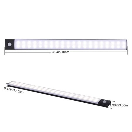 

LED Motion Sensor Cabinet Light Under Counter Closet Lighting Wireless Magnetic USB Rechargeable Kitchen Night Lights Battery Powered Operated Light For Wardrobe Closets Cabinet Cupboard