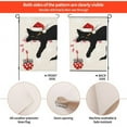 thumbnail image 4 of JOOCAR Merry Christmas Garden Flag, Standard Size 18 x 12 Christmas Bells and Black Cat Pattern Weather Resistant Fade Resistant Double Sided Burlap High Quality Fabric , Winter Yard Outdoor Decor, 4 of 7