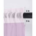 thumbnail image 6 of Purple Ombre Tier Curtains 36 Inch Length,Sheer Curtains for Bedroom Living Room Window Modern Abstract Art Farmhouse Striped Rod Pocket Drapes Kitchen Curtains Small Half Window 27.5"x36" 2 Panels, 6 of 6