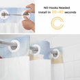thumbnail image 2 of No Hook Shower Curtains with Snap-in Liner Set, Beach Lighthouse Waterproof Hotel Style Bathroom Shower Curtain, Coastal Ocean Ship Sky Oil Painting Breathable Mesh Top Window Bath Curtains 36''x72'', 2 of 9