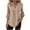 Khaki, variant on Cotton Linen Blouse for Women V Neck Dressy Casual Tunic Tops Roll up 3/4 Sleeve Loose Shirts Spring Summer Clothes