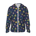 thumbnail image 1 of Balery Mardi Gras Carnival Sudadera ligera de manga larga con capucha y protección solar UPF 50+ para hombre y mujer, ideal para pesca y running-Small, 1 of 7