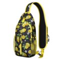 thumbnail image 1 of Fresh Yellow Lemon Print Sling Backpack, Cute Summer Fruit Design Crossbody Daypack with Retro Vintage Floral Patterns, Lightweight and Durable, 1 of 5