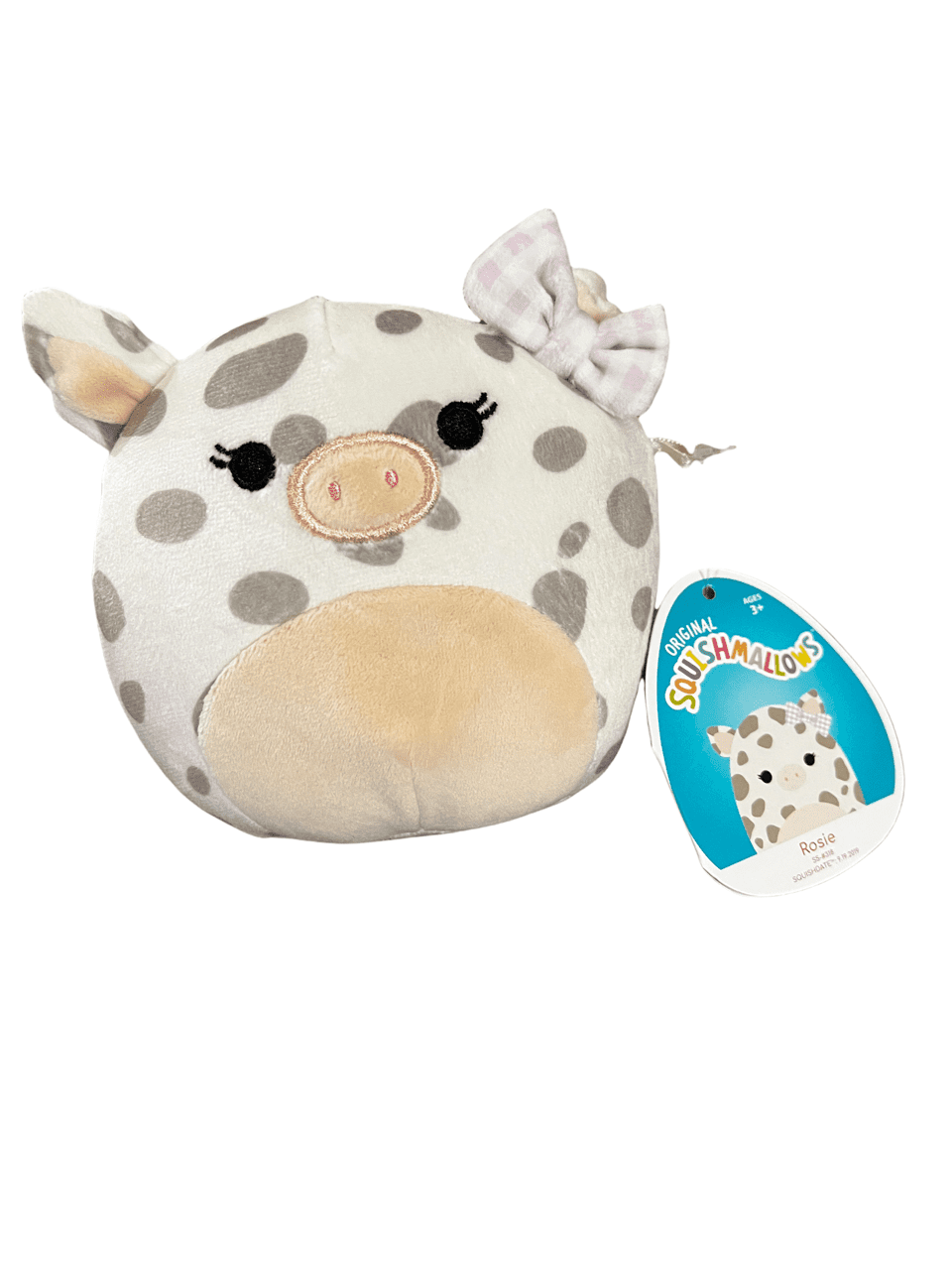 NEW  Kellytoy 4.5” ROSIE the SPOTTED PIG Squishmallows Easter  2021 