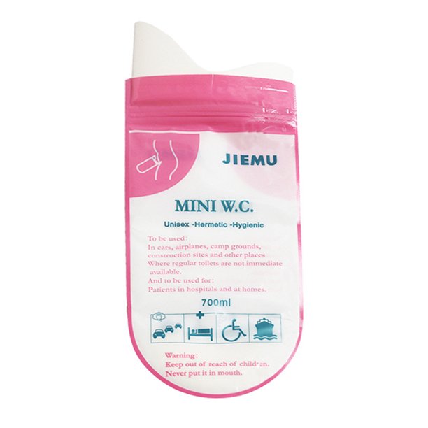 Orina 700ml Bolsa portátil de emergencia para coche Bolsas de vómito Mini urinario unisex 1pc