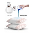 thumbnail image 6 of 1 Pack Outdoor Throw Pillow, Pink Striped Waterproof Pillow with Insert Included, Modern White Striped Abstract Art Aesthetics Decorative Accent Cushion Lumbar Pillows for Patio Porch, 12 x 20 In, 6 of 8