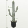 thumbnail image 7 of 24.67" Artificial Saguaro Cactus in Black Pot – Lifelike Desert Decor, Zero Maintenance Fake Plant for Home & Office, 7 of 7
