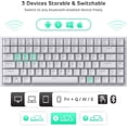 thumbnail image 5 of Royal Kludge RK84 Tri-Mode Brown Switch Backlight Gaming Keyboard White (OPEB BOX) USB28_WBR, 5 of 7