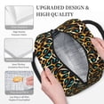 thumbnail image 3 of Easygdp Teal Leopard Bolsa de Almuerzo Insulada Grande, Forro de Aluminio, Diseño Espacioso, a Prueba de Fugas, Ideal para Trabajo, Picnics, Viajes y Actividades al Aire Libre, 3 of 6
