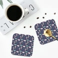 thumbnail image 4 of Kdxio Bamboo Panda Funny Coasters,4 Pcs Leather Coasters,Housewarming Gifts,Protect Furniture from Water Marks Scratch and Damage, 4 of 8