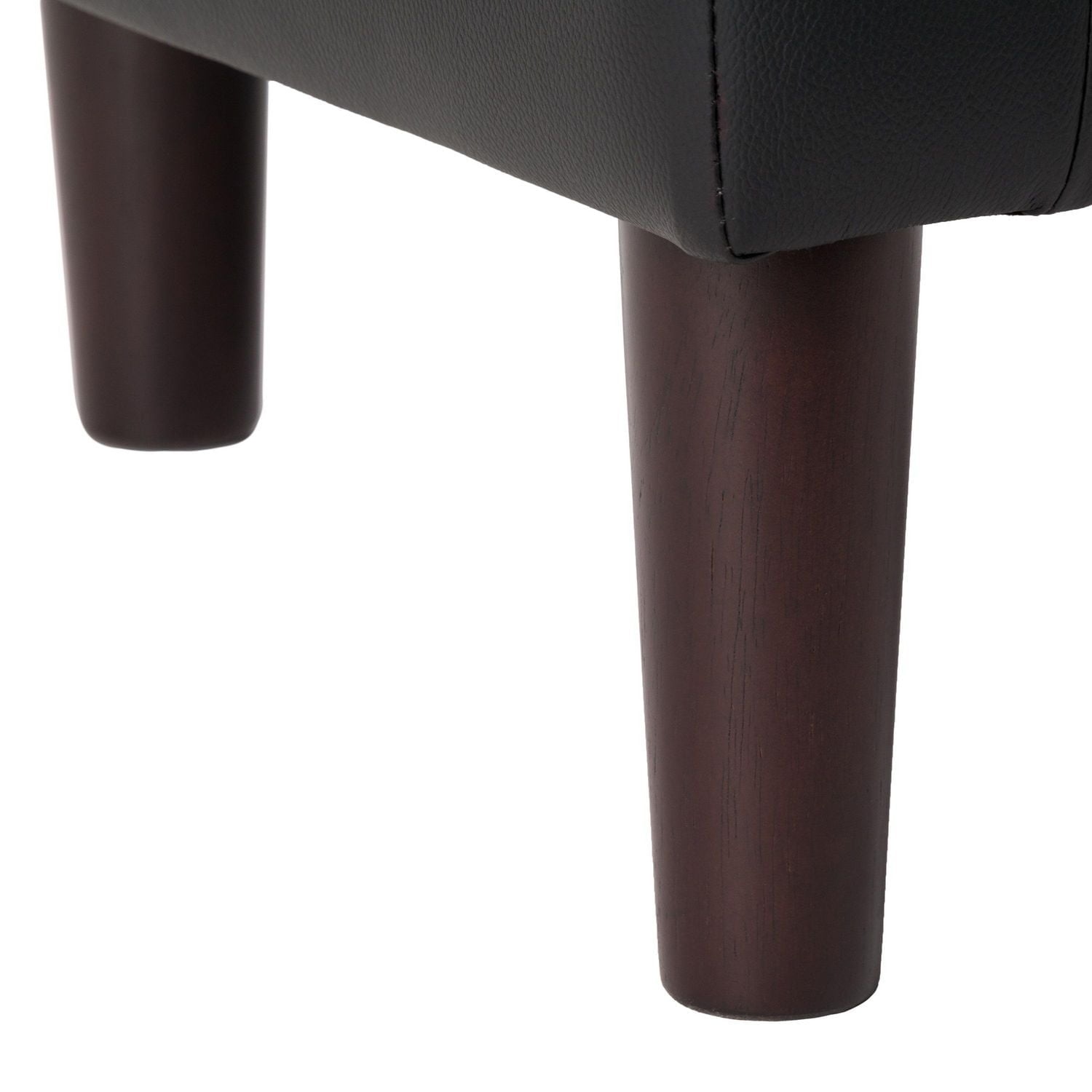 CorLiving Sasha Faux Leather Upholstered Indoor Barrel Accent Chair with Wood Frame