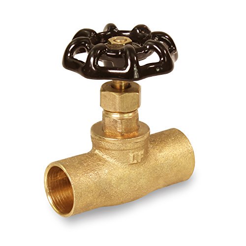 Everflow Fournitures 73121-NL Vanne à Bille Courte Sans Plomb avec Tasses à Souder, 1/2 Pouces
