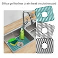 thumbnail image 5 of Ludlz Drain Pad Reusable Quick Drying Hollow Silicone Kitchen Bar Sink Protective Anti-slip Dish Drain Mat for Daily Use, 5 of 8