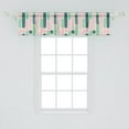 thumbnail image 2 of Ambesonne Brick Window Valance, Scandinavian Doodle Design, 54" X 12", Rose Sea Green Teal, 2 of 3