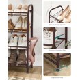 thumbnail image 6 of Stackable Shoe Rack, 4 Tier Metal Shoes Rack Storage Shelf, Holds up to 20 Pairs Shoes, Adjustable Slanted Shelves Tower Organizer for Closet Entryway Small Spaces, Bronze, 6 of 9