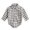 a-C136, variant on FINALGANG Baby Boys Plaid Long Sleeve Button Closure Shirt Bodysuit With Collar Bust Pocket For Infant Casual Daily Wear Gray 12-18 Months