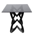 thumbnail image 3 of Furniture of America Saginaw Gray Glass Top Dining Table in Black, 3 of 9